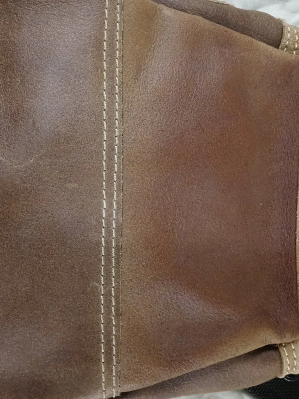 AWP Men Brown Leather Work Utility Tool Belt with Adjustable Strap in Good Cond